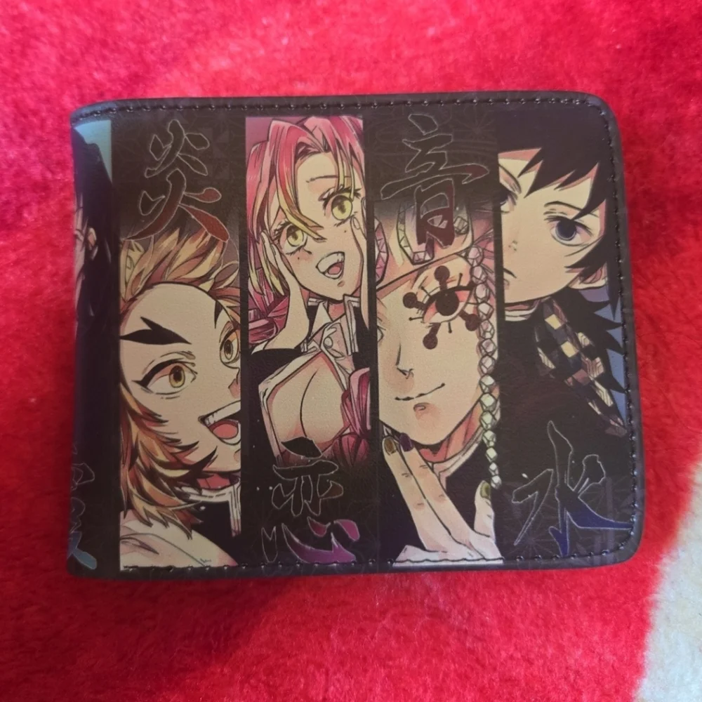 New demon slayer anime manga leather wallet